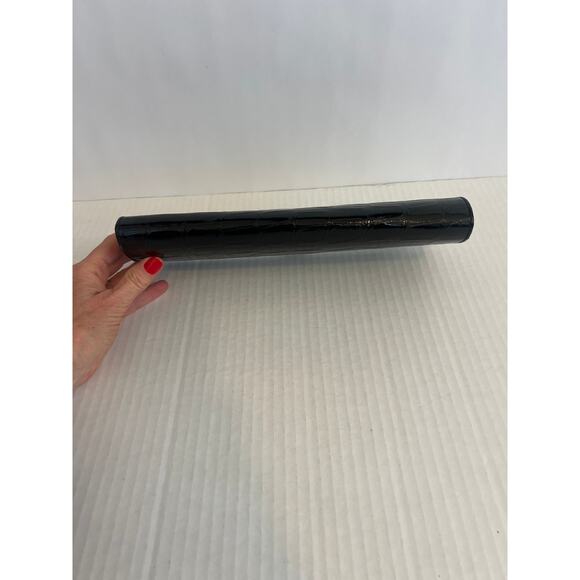 Shiny Black Croc embossed clutch wallet womens - Picture 8 of 15